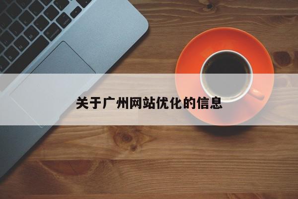 關(guān)于廣州網(wǎng)站優(yōu)化的信息